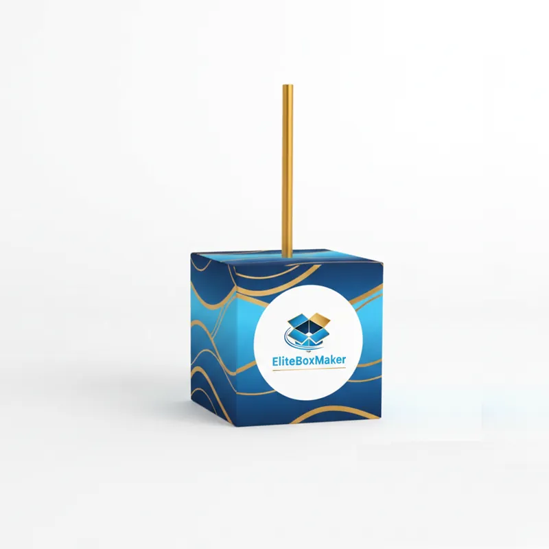 White cake pop box with individual compartments and a clear display window, typically made of cardboard.