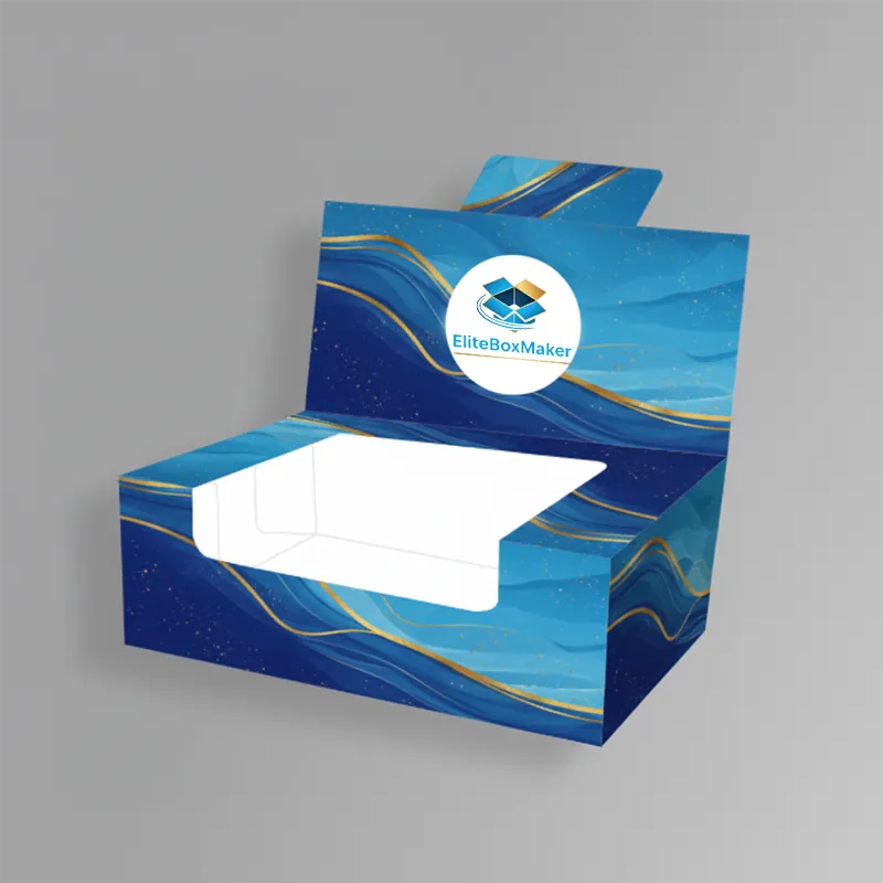 White rectangular tissue-dispenser style box with a slotted opening on top.