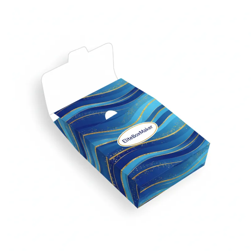 A white gable-top packaging box with an integrated handle closure.