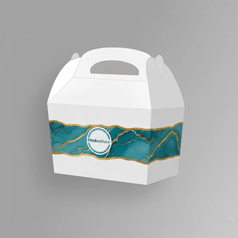 A classic gable-top carton with a rectangular base, peaked roof, and integrated carrying handle.