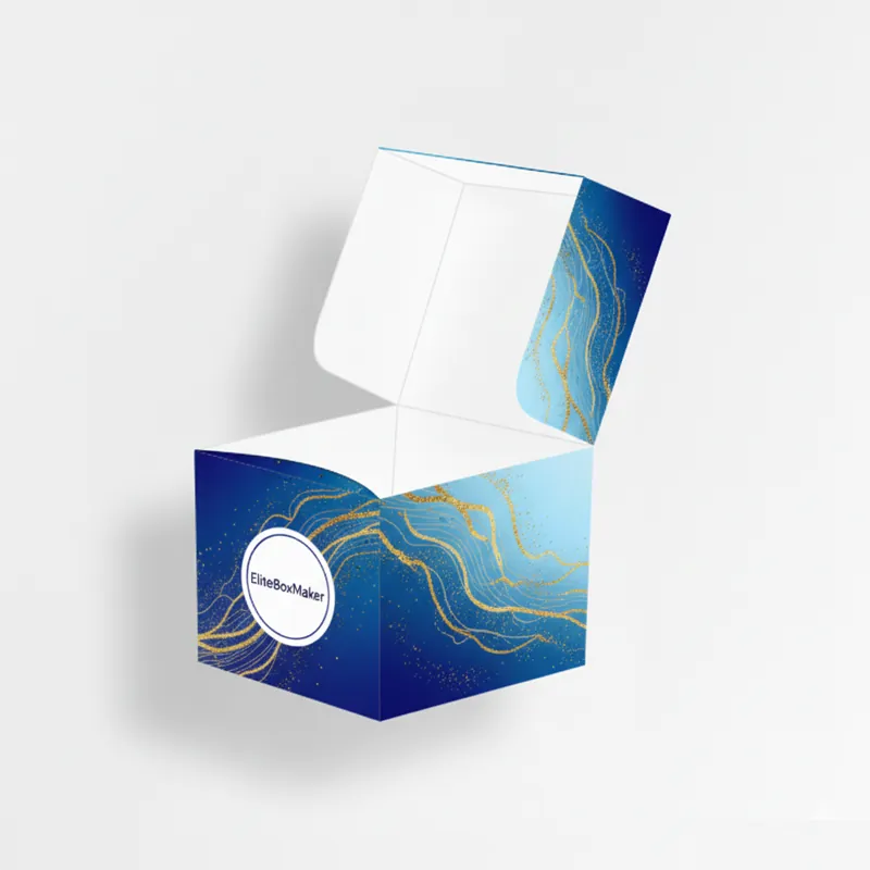 A simple, square white packaging box with a separate, full-telescoping lid.